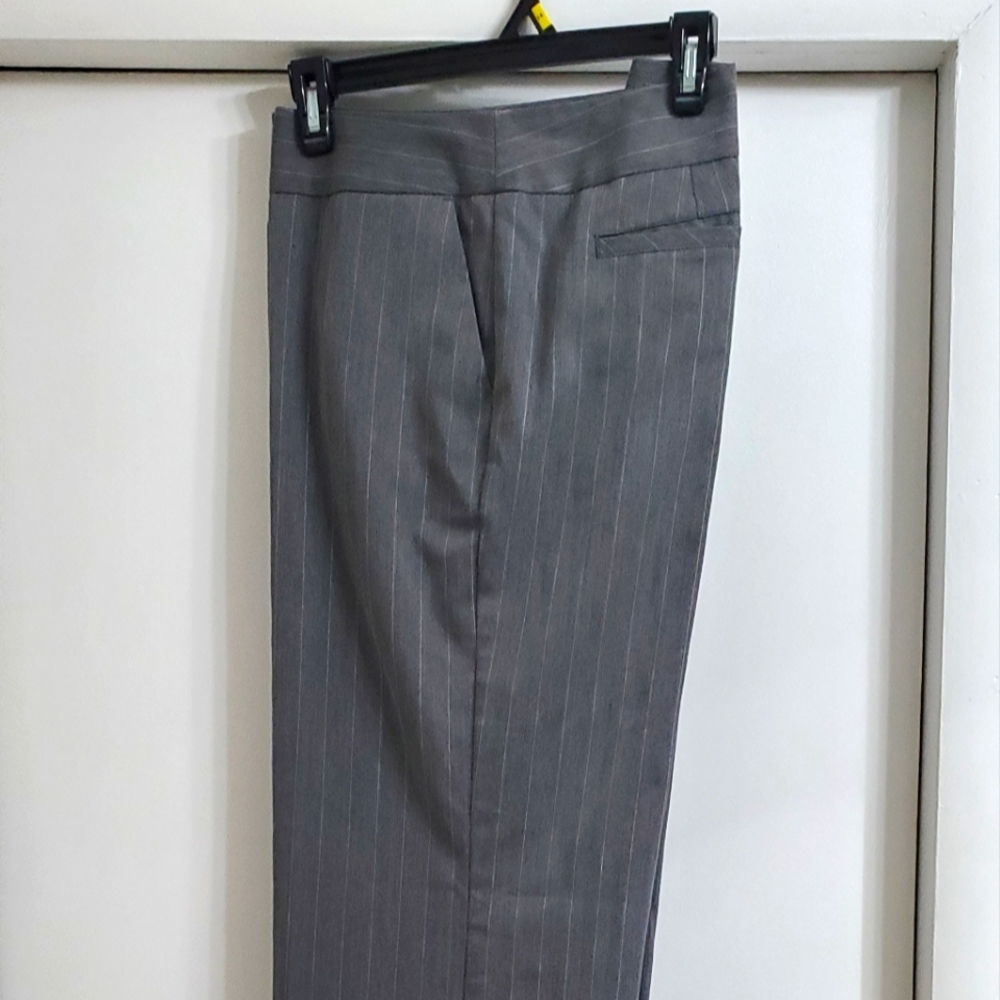Gray and white Pinstripes dress pants